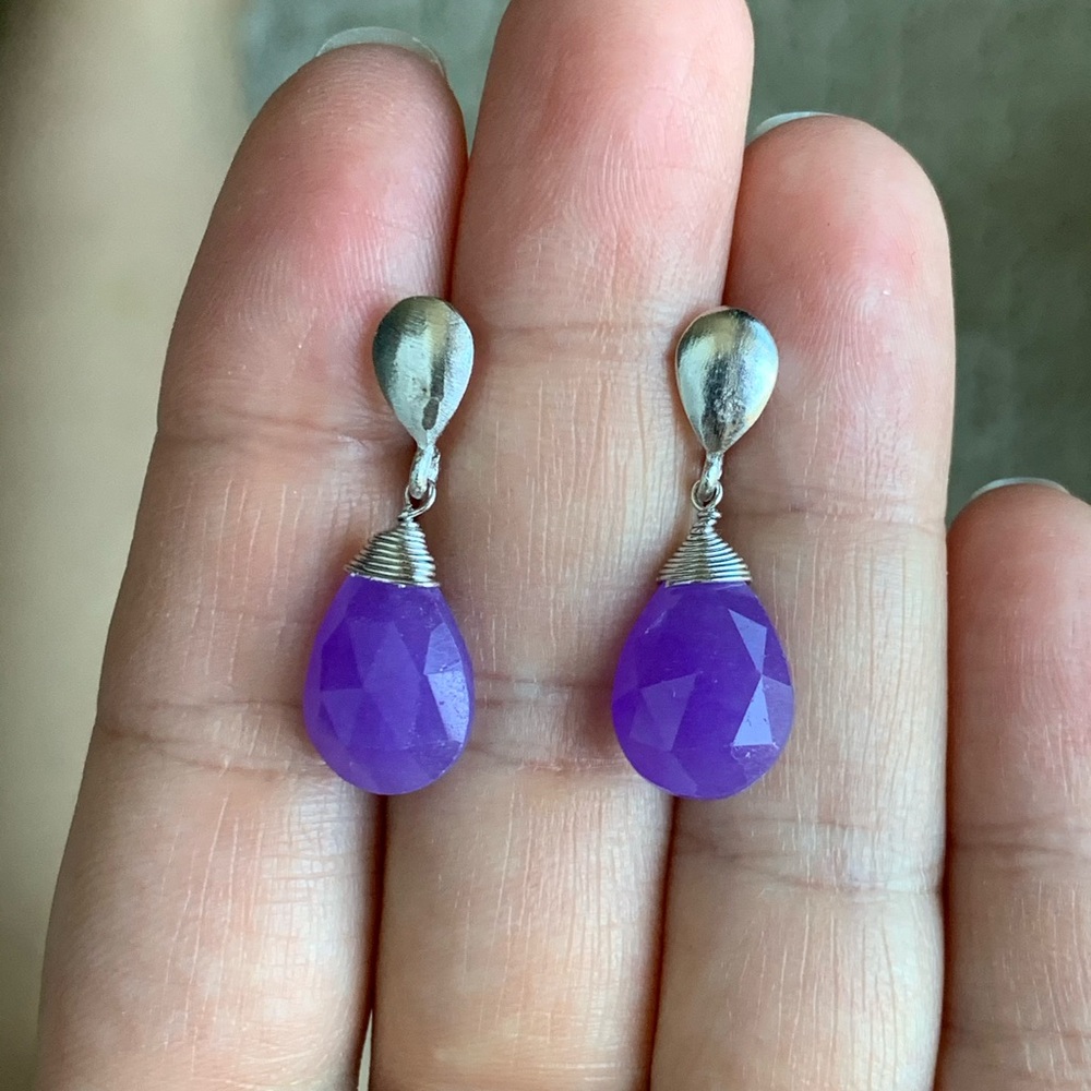 Violet Jade Earrings